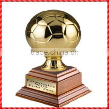 New design resin custom football Gold Soccer Trophy