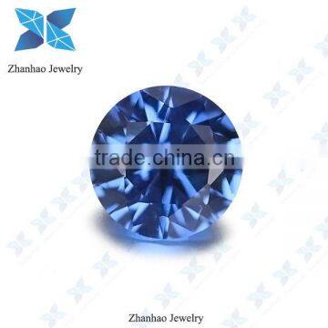 round brilliance cut spinel / aquamarine blue spinel / synthetic spinel loose stone