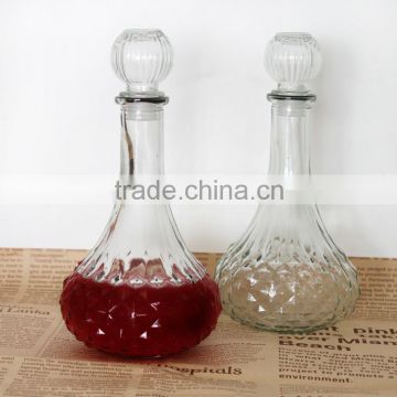 wholesale glass vodka rum martini bottles with glass lid