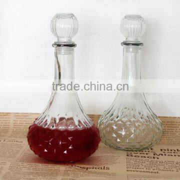 Wholesale Glass Vodka Rum Martini Bottles With Glass Lid