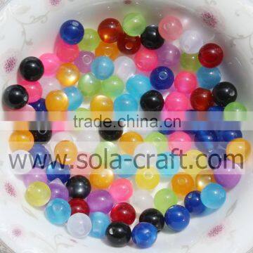 Wholesale Price 6MM 8MM 10MM 12MM Resin Cat Eye Jelly Beads Round Cat Eye Beads Wholesale