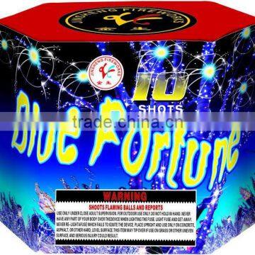 10 Shots Blue Fortune Pyrotechnic