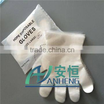 China wupplier Disposable plastic hdpe gloves