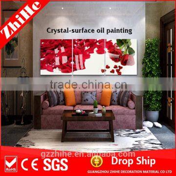 wholesale oil painting with ceramic flower pot painting designs of canvas painting for home decor