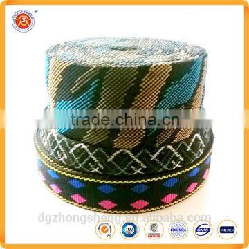 2016 popular custom flat woven ribbon jacquard embroidered webbings for garment accessories