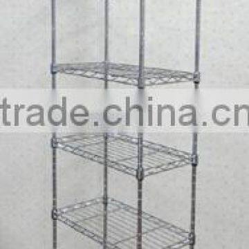 6 Tier Chrome Shelving Storage rolling Cart Metal Rack with wheels