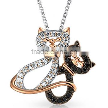 CZ Necklaces HY Fashion Jewelry cat jewellery Pendant Necklaces for Women