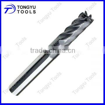 TiAlN coated finishing end mill with 6 flute, solid carbide end mill