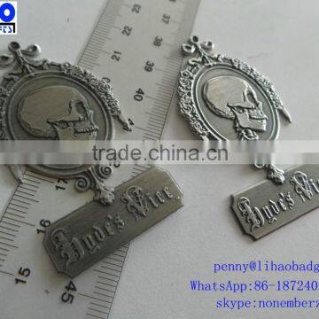 High qulity metal label logo etched metal label brushed metal label