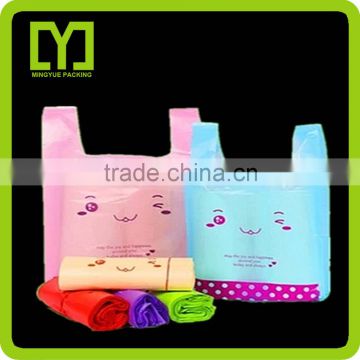 Yiwu t-shirt plastic bag cheap high quality custom printed plastic t shirt bags