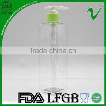 Pump Empty Clear Square 300ml PET Liquid Soap Bottle photo-3