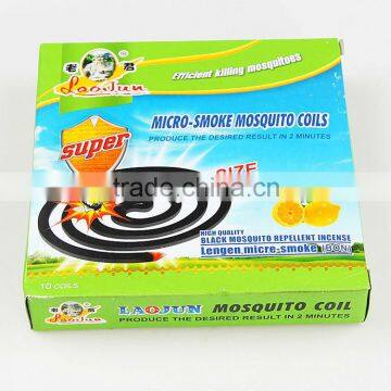 LAOJUN High Quality Raw Material Meperfluthrin Black Plant Fiber Mosquito Coil