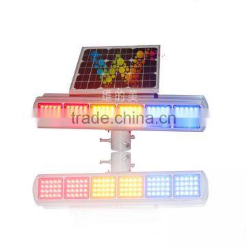 12pcs three colors module dual sides road safety led flashing warning light