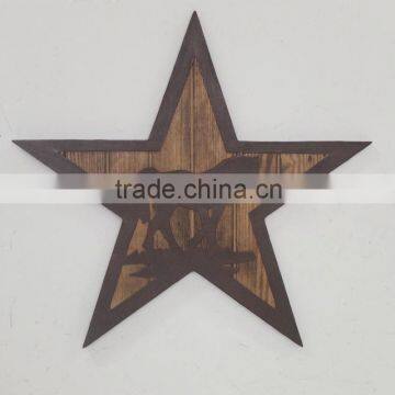 handicraft home decor metal wood wall decor five star decoration