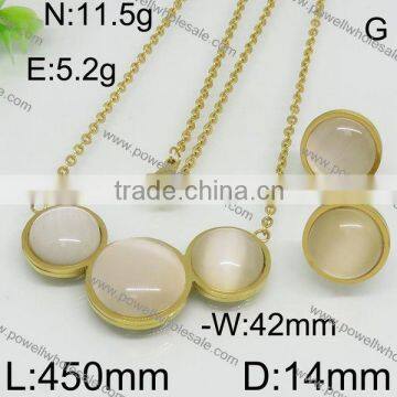 Fashion Hot Gold Color Stainless Steel Set Custom Jewelry China Supplier