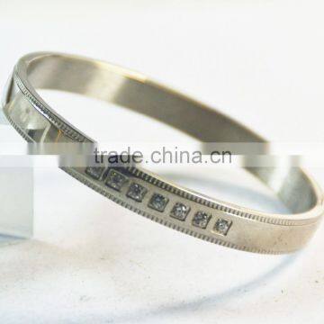 316L Stainless Steel Bangles With Diamonds for Promotion