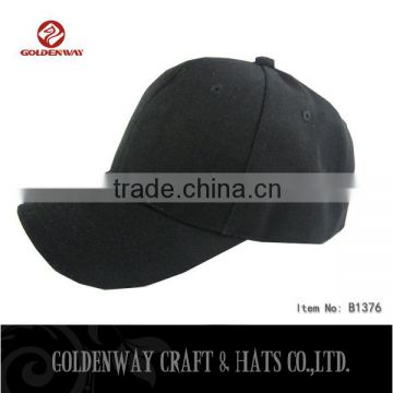 hot sell custom 5-panel plain/black baseball hat/cap as oer your logo