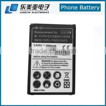 3500mah Li-ion Battery Mobile Phone Battery For LG G3 D857 D858 BL-53YH