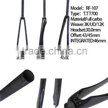 Chinese factory price Bicycle Fork full carbon rigid fork Disc Brake from trade assurance supplier