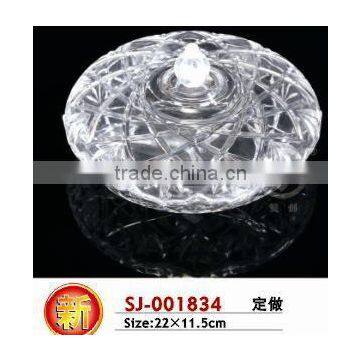 Clear plastic sugar bowl with lids/ round plastic sugar bowl