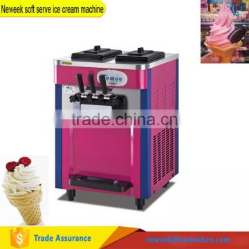 Neweek 12 warranty table type 3 flavor soft serve ice cream machine