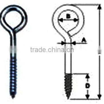 O shape eye screws (rigging hardware)