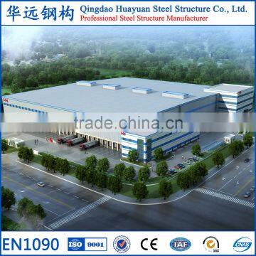 Wide span prefabricated light structural steel logtistics warehouse for sale