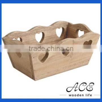 Wooden Storage Boxes Fruit Tray Vintage Look Box Table Storage Box