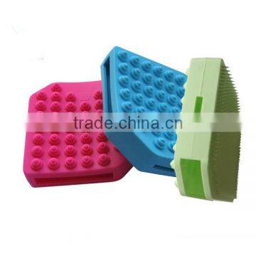 Double-sided silicone massage bath brushes