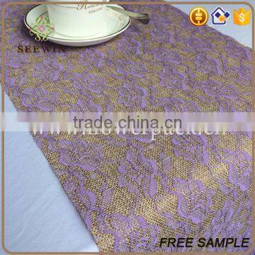 Awards Banquet Table Runner Polyester Jute Fabric photo-5