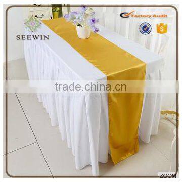 Wedding Elegant Purplesatin Table Runner for Wedding Decoration photo-4