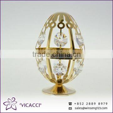 Easter Egg With SWAROVSKI Crystal Metal Home Decoration photo-3