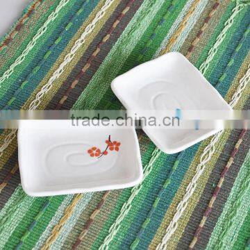 Japanese Style Ceramic Small Saucer With Handpainting