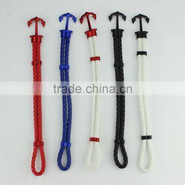Wholesale Handmade Leather Anchor Bracelet for Men photo-5