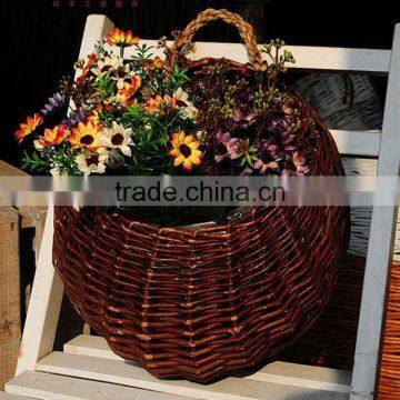 Europe Style Creative Wicker Succulent Plants Wall Hanging Basket