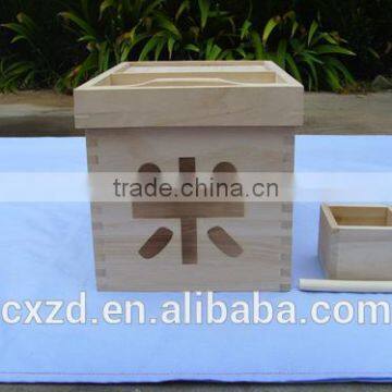 Storage Use Wood Packaging Rice Box 5 kg 10 kg Wooden Flour Box
