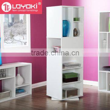 2016 New Deign Wooden Revolving Book Rack Display Mdf Wood Revolving Bookcase photo-3