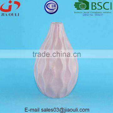 Wave Patterned Glazed Colors Small Cute Blue Ceramic Vases photo-4