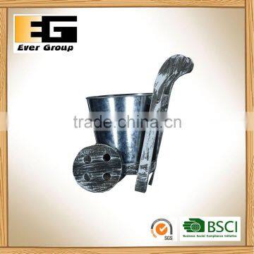 Drum Shaped Flowerpot Wooden Bracket Models photo-2