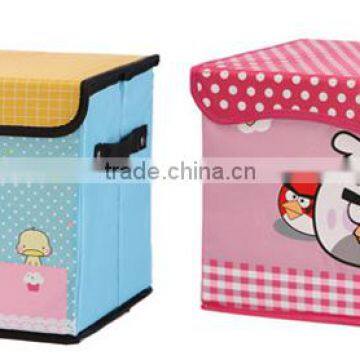 Cartoon Oxford Cloth Storage Boxes,fabric Non Woven Storage Bins,collapsible Foldable Storage Packing Box With Lid and Handle, photo-4