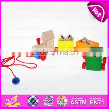 2015 Educational Kids Wooden Pull Line Toy,Funny Play Children Wooden Pull Line Toy,Hot Sale Baby Pull Line Train Toys W05B088 photo-3