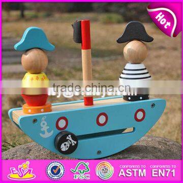 New Design Pirate Toy Wooden Stacking Balance Blocks for Kids W11F056 photo-5