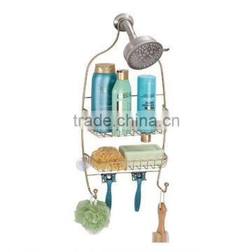 Bathroom Shower Caddy for Shampoo, Conditioner, Soap - Pearl Gold photo-2