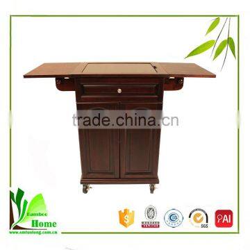 High Quality Mobile Bamboo Buffet Trolley photo-2