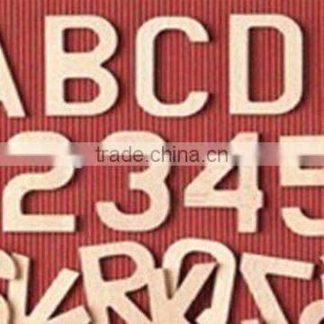 A B C wooden letters