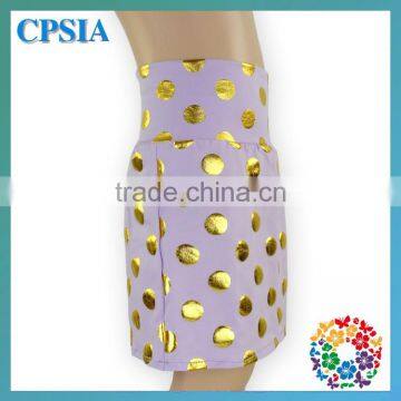 New Vintage Baby Girls Denim Wrap Cotton Pencil Skirts Short Polka Dot Pattern Skirts New Design Children's Skirt photo-2