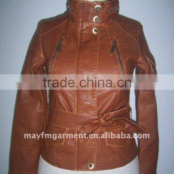 2012 NEW designed leather jacket for ladies