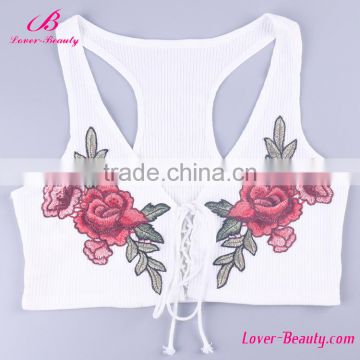 Hot Sale Fitness Manufacturer Girls White Tank Top