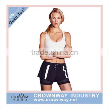 women ladies yoga shorts with mesh lining