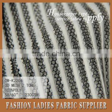 New Popular High Quality 100 Percent Polyester Knit Mesh Embroidery Two Tones Fabric photo-5